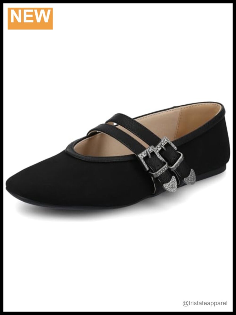 Journee Collection Florene Multi-Buckle Strap Mary Jane Flats Comfort Footbed